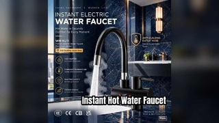 Solución de cocina de acero inoxidable con grifo de agua caliente instantánea