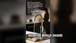 Calentador instantáneo de acero inoxidable sin tanque con grifo de agua caliente