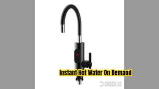 Grifo de cocina de calor instantáneo con pantalla LED y calentador de aluminio fundido