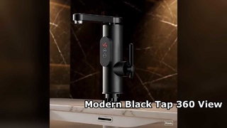 Grifo De Baño Negro Moderno Vista 360 Diseño Estilo Europeo